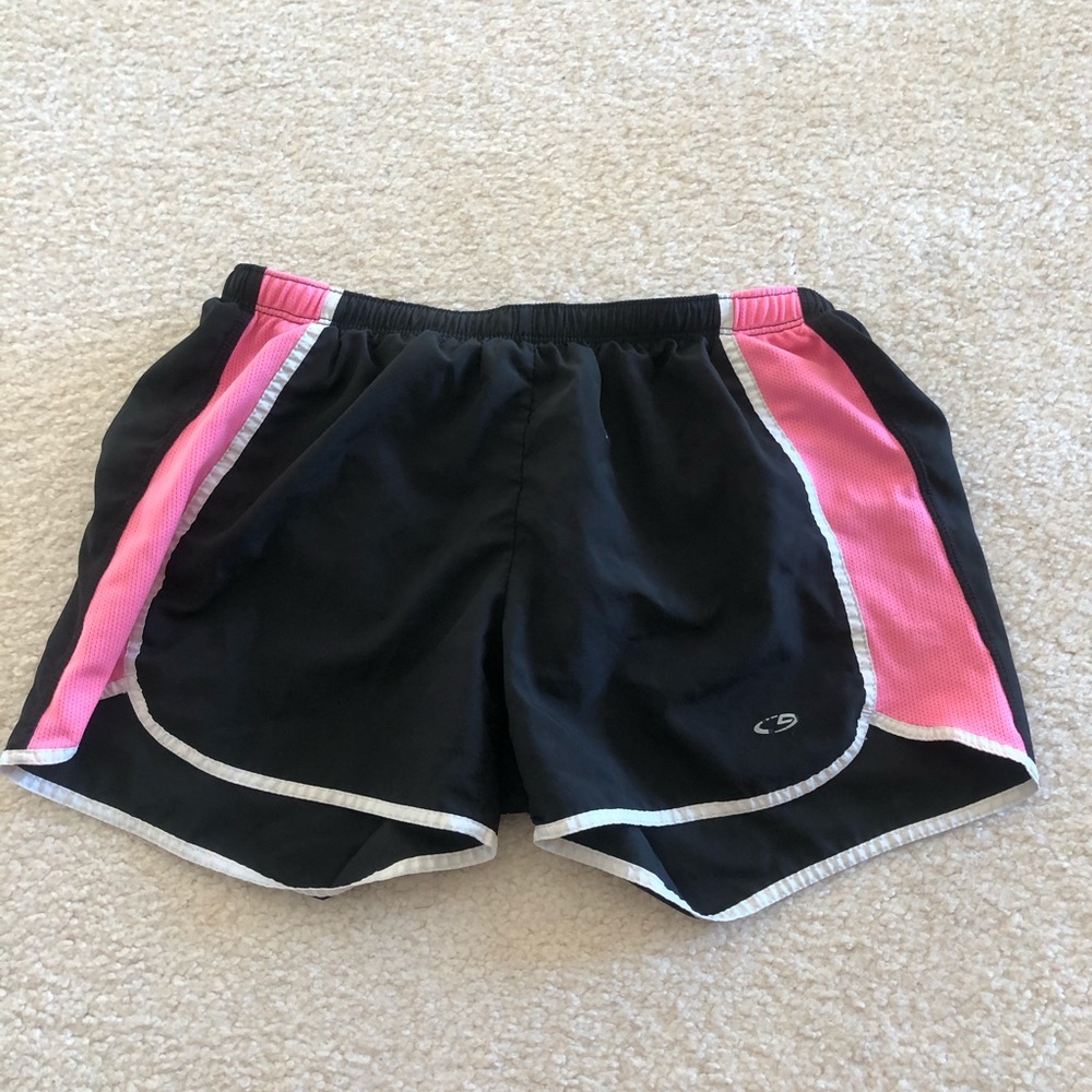 Black and Pink workout shorts